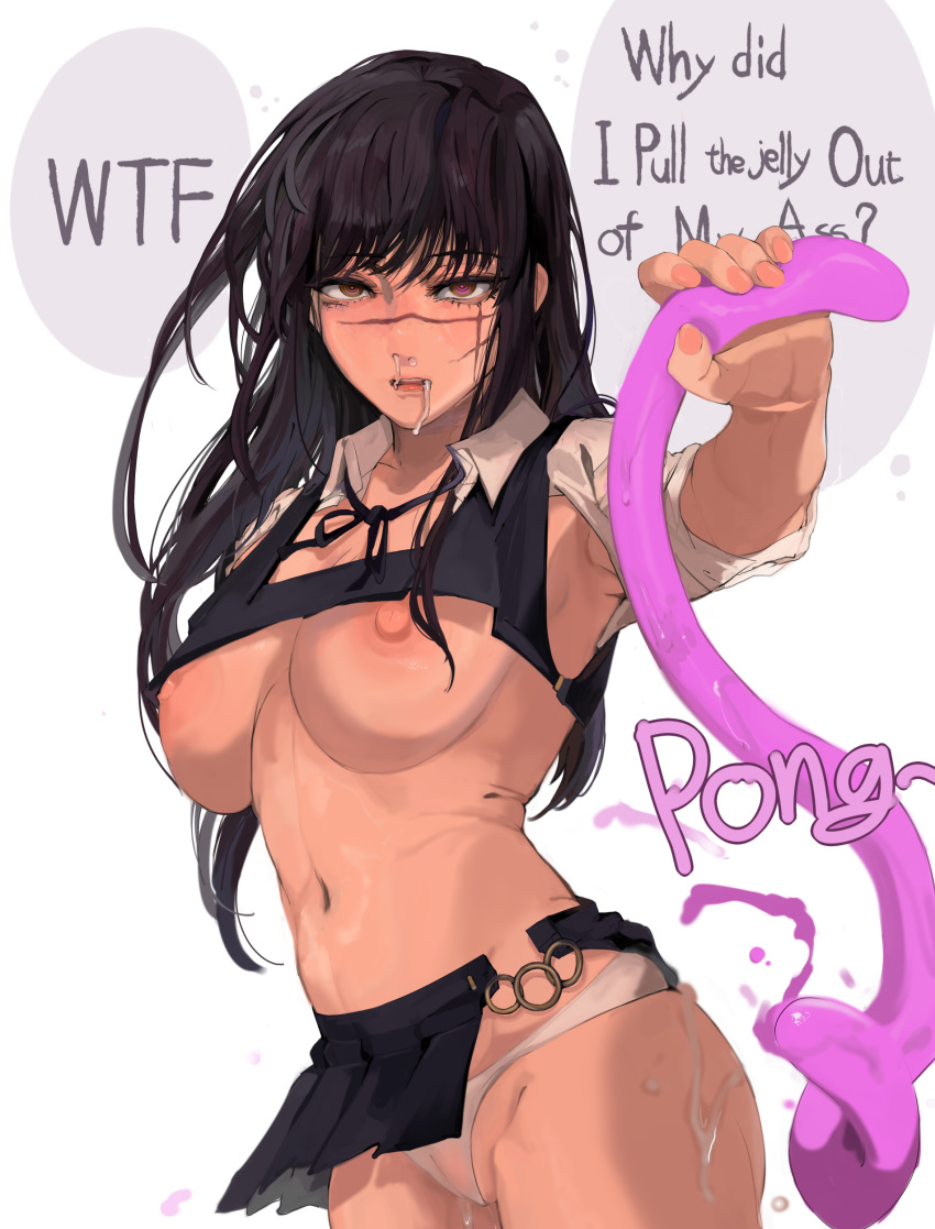 Rule 34 – 1girls anal expulsion anal insertion anal jelly anal object expulsion barely clothed big breasts black hair black skirt breasts breasts exposed breasts out chainsaw man cowboy shot dialogue drooling english text exposed breasts eye contact facial mark facing viewer female female only hypnosis jelly dildo long hair looking at viewer mamimi (artist) mamimi (mamamimi) microskirt nipples no bra object insertion pantyshot pantyshot (standing) personality excretion pleated skirt pseudo scat question questioning ripped clothing saliva scar scar across face scar across nose school uniform simple background snot trail solo speech bubble standing text white background white panties yoru (chainsaw man) | 6403769