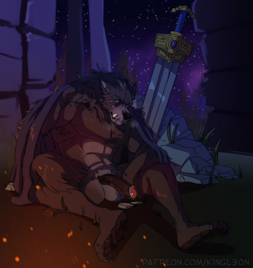 Rule 34 – 2022 4 toes abs anthro balls biceps biped black body black fur black nose black pawpads blaidd (elden ring) blue eyes canid canine canis claws detailed background digital media (artwork) elden ring erection facial scar feet fluffy fromsoftware fur furry genitals glans grey body grey fur hi res hindpaw humanoid genitalia humanoid penis k1ngl30n looking at viewer male male only mammal melee weapon muscular muscular anthro muscular male narrowed eyes nude pawpads paws penis scar sky solo solo male star starry sky sword teeth toe claws toes underbite vein veiny penis weapon wolf | 10624953