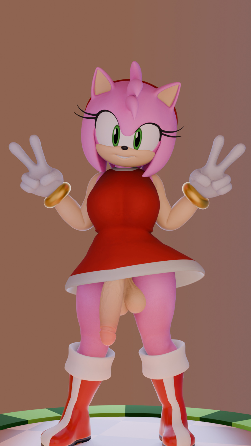 Rule 34 – 1futa 3d (artwork) amy rose cock and balls presenting penis twintails3d | 10607758