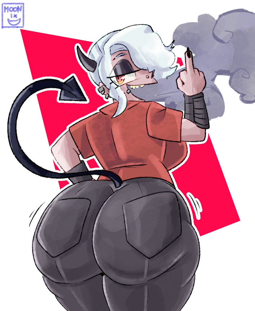 Rule 34 – 2024 5 fingers absurd res ass big butt black bottomwear black clothing black eyeshadow black pants bottomwear breasts butt jiggle butt pose cigarette clothed clothing curvy figure demon demon humanoid ear piercing eyeshadow facial piercing female fingers gesture gradient background hair hair over eye hand gesture helltaker hi res horn huge butt humanoid jiggling lip piercing looking at viewer makeup middle finger moonix xero nose piercing not furry ok sign one eye obstructed pants piercing pose presenting presenting hindquarters red clothing red eyes red shirt red topwear shirt short hair side boob simple background smoke smoke from mouth smoking solo spade tail tail topwear voluptuous voluptuous female white hair wide hips zdrada (helltaker) | 10807120