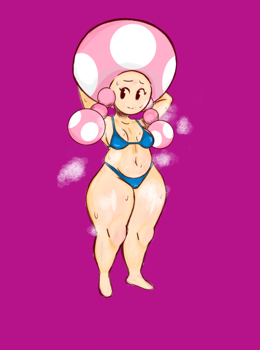 Rule 34 – 1girls belly bikini blue bra blue thong bra breast eyelashes female female in heat female only in heat mario (series) mob face mushroom girl mushroom humanoid nintendo purple background pussy pussy grip pussy outline solo solo female steaming body sweat sweaty body tagme tagme (artist) thick thighs thong tight pussy toadette twintails unknown artist unknown source | 10755444