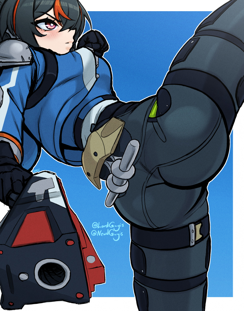 Rule 34 – 1girls ass ass focus female female focus female only gun kicking light-skinned female light skin lordguyis multicolored hair policewoman red eyes tight clothing tight pants zenless zone zero zhu yuan | 10729488