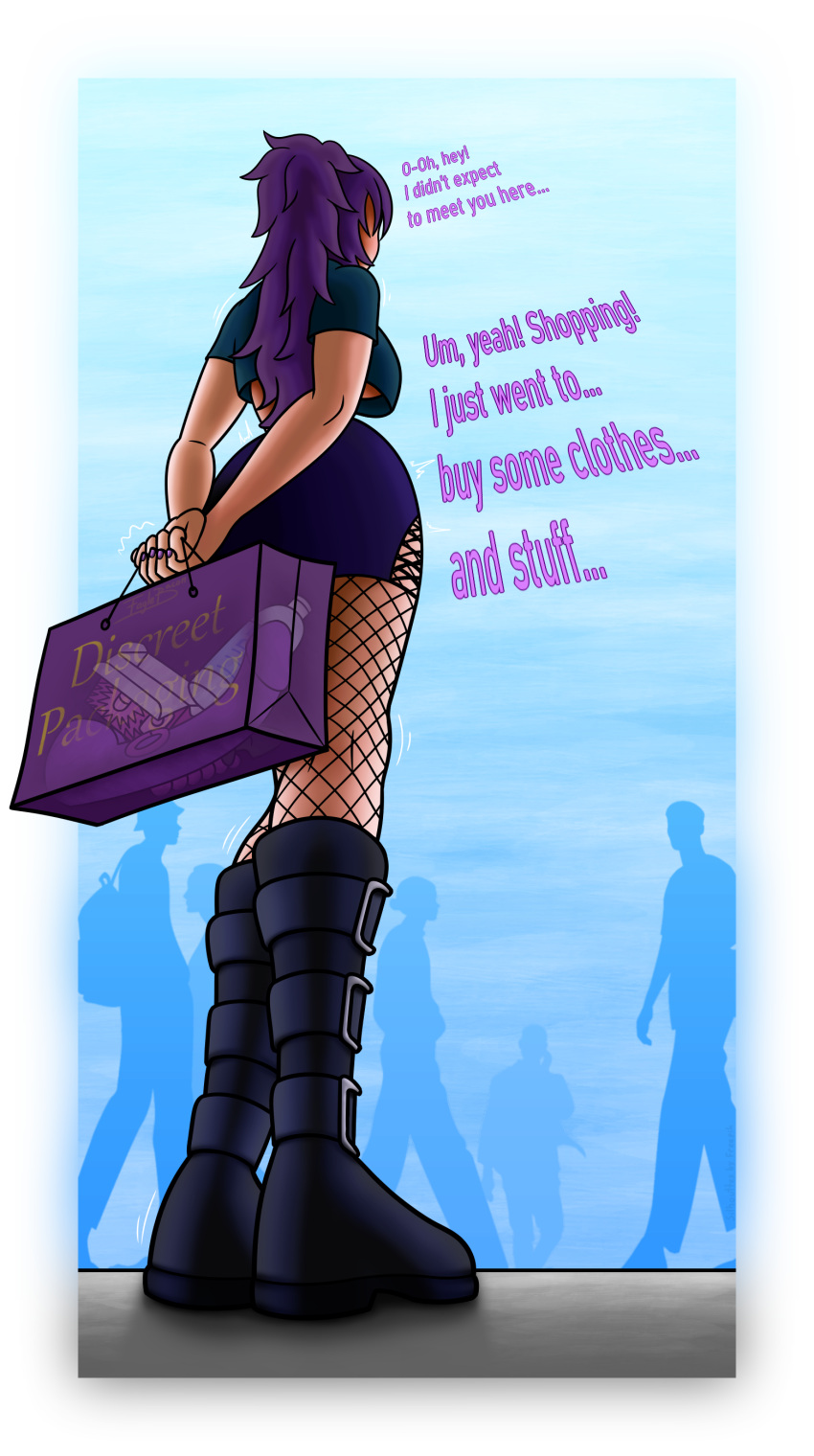 Rule 34 – 2024 background characters boots crop top dialogue dildo eagle bacon exhibitionism exhibitionist female fishnet legwear fishnet stockings fishnets legs low-angle view mini skirt miniskirt possessed possession public public indecency purple hair self upload sex toy shopping shopping bag tagme text underboob underboob peek unknowing bystander | 10354096
