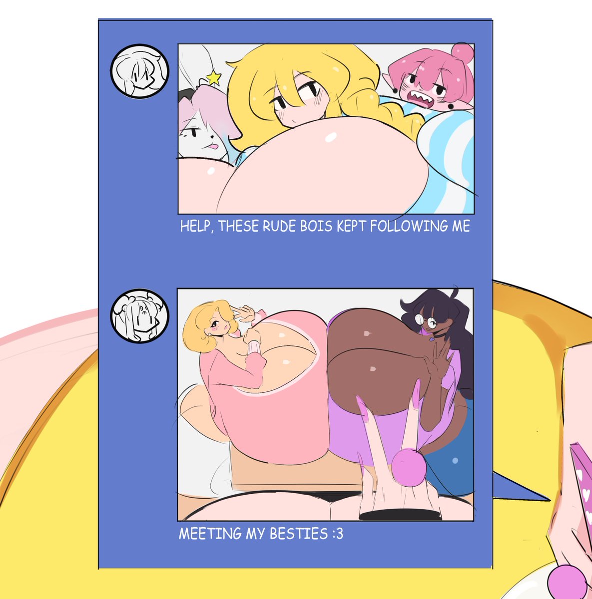 Rule 34 – big breasts breasts cassie (theycallhimcake) cleavage female huge breasts hyper breasts moimoikha peanut butter (theycallhimcake) sandra (aquacoffee) stevie (averysoftpear) tagme thick thighs venai (momoikha) wide hips | 10991221