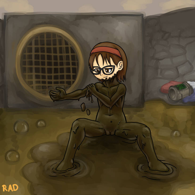 Rule 34 – 1girl covering female only glasses mud muddy naked sewage vagina wam wet and messy | 10902535