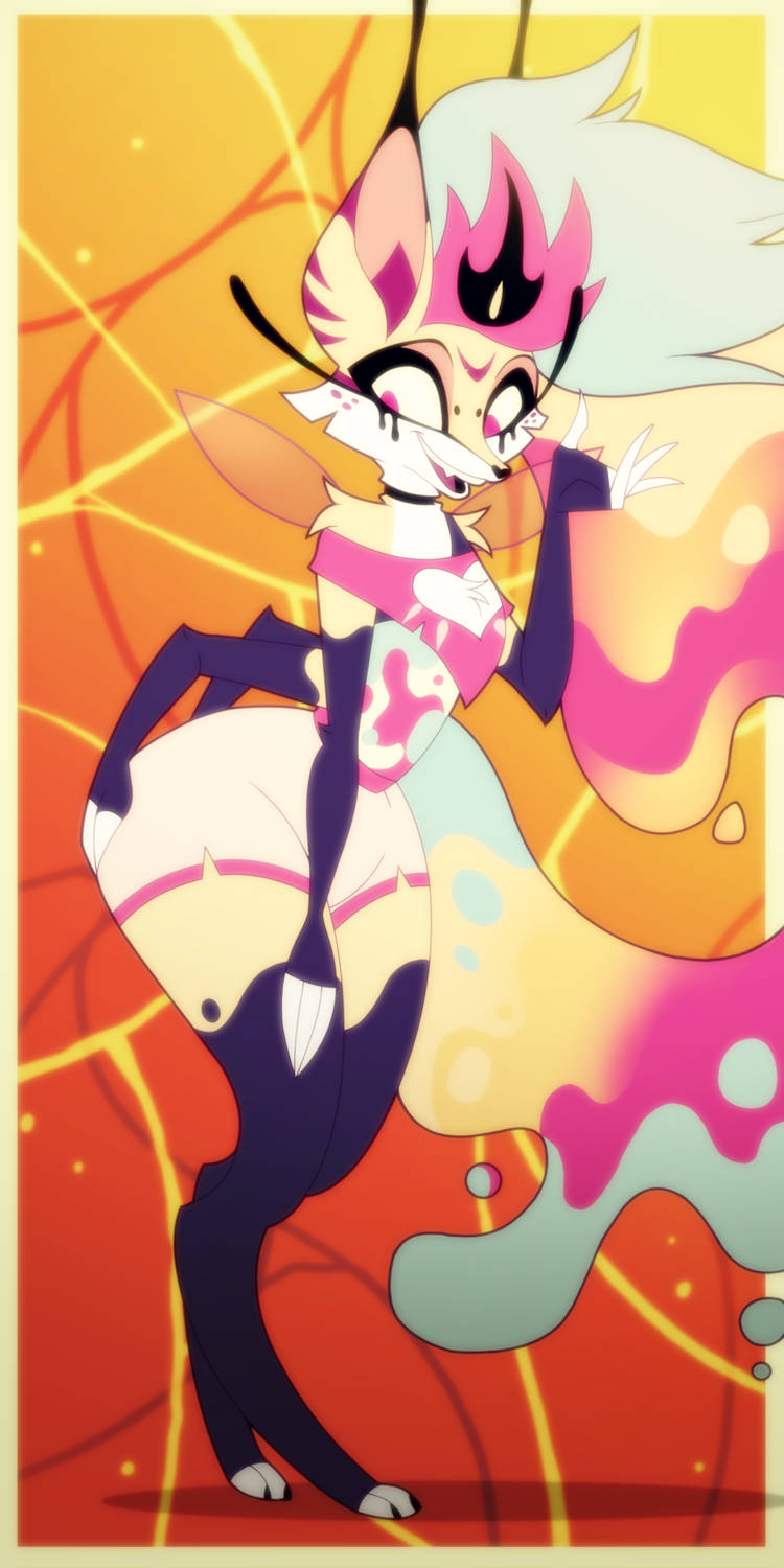 Rule 34 – 4 arms anthro arthropod ass big ass black nose bottomwear canid canid demon canine canis clothed clothing collar demon eyelashes fangs female fox fur hand on butt hellhound helluva boss hi res hybrid hymenopteran insect wings insects looking at viewer mammal multi arm multi limb multicolored body multicolored fur multicolored hair mythological canine mythological creature mythology open mouth pink eyes queen bee-lzebub (helluva boss) shadow smile tail teeth thick thighs tonyneely topwear wide hips wings yellow body yellow fur yellow sclera | 10994520