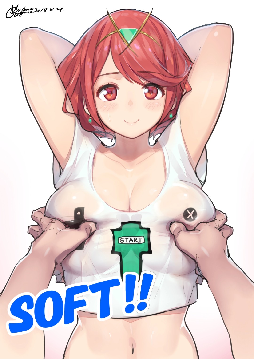 Rule 34 – 1girls bangs belly button big breasts blush blush lines bob cut breasts clothing writing collarbone crop top disembodied arms earrings emphasis lines english english text exclamation point eyebrows visible through hair female female focus front view glowing glowing jewelry goddess gorgeous mushroom hair ornament hand on breast hands hands behind head highres jewelry nintendo offscreen character pale-skinned female pale skin playing with breasts pov pov hands pyra pyra (xenoblade) red eyes red hair roleplay see-through see-through clothing see-through top shiny skin short hair simple background small nose smile smiling smiling at viewer smooth skin speed lines sweat sweatdrop swept bangs tagme tiara top only top view topwear transparent clothing video game video game controller video games watermark white background xenoblade (series) xenoblade chronicles 2 | 10939193