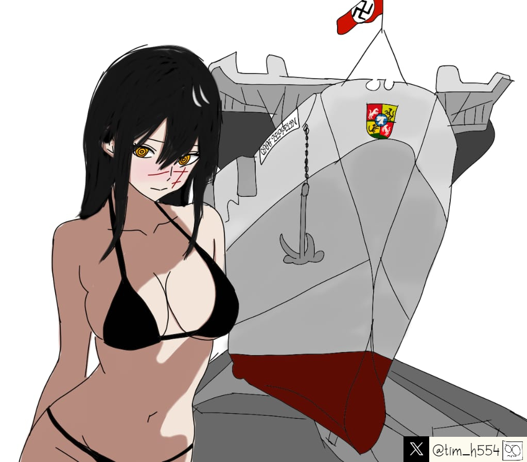 Rule 34 – aircraft aircraft carrier bikini black bikini black hair demon demon girl graf zeppelin history mitaka asa nazi swastika tagme tim heyderich ww2 yoru (chainsaw man) | 10494445