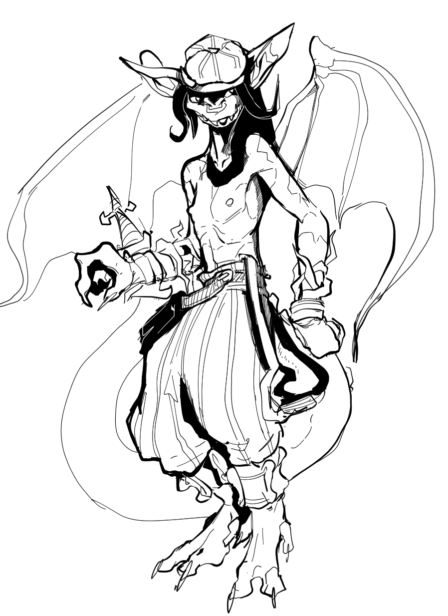 Rule 34 – 1girls 2024 black hair claws curly hair deadlock female female focus gargoyle ivy (deadlock) monochrome short hair solo standing tail wings yamabat | 10974629