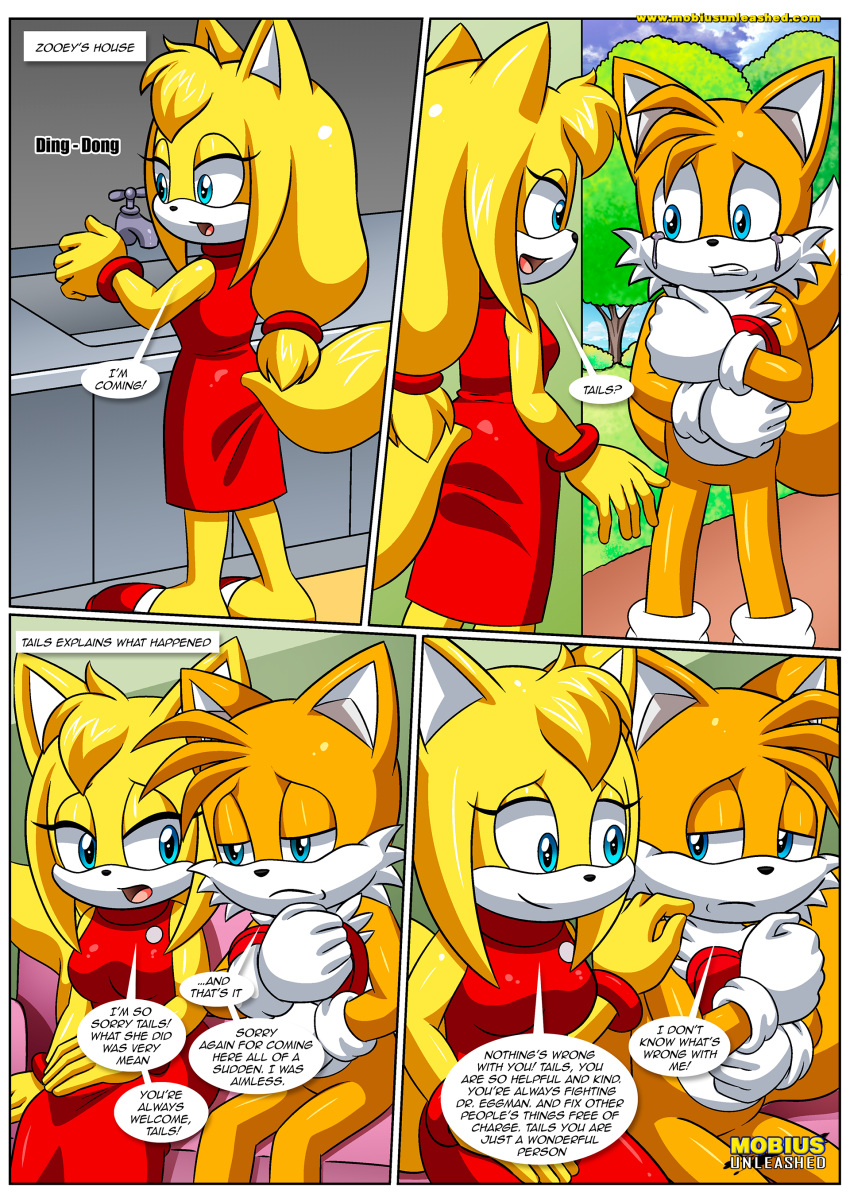 Rule 34 – 1boy 1girls anthro bbmbbf comic crying female male miles prower mobius unleashed palcomix sega sonic (series) sonic the hedgehog (series) tails the fox tears zooey the fox | 11002628