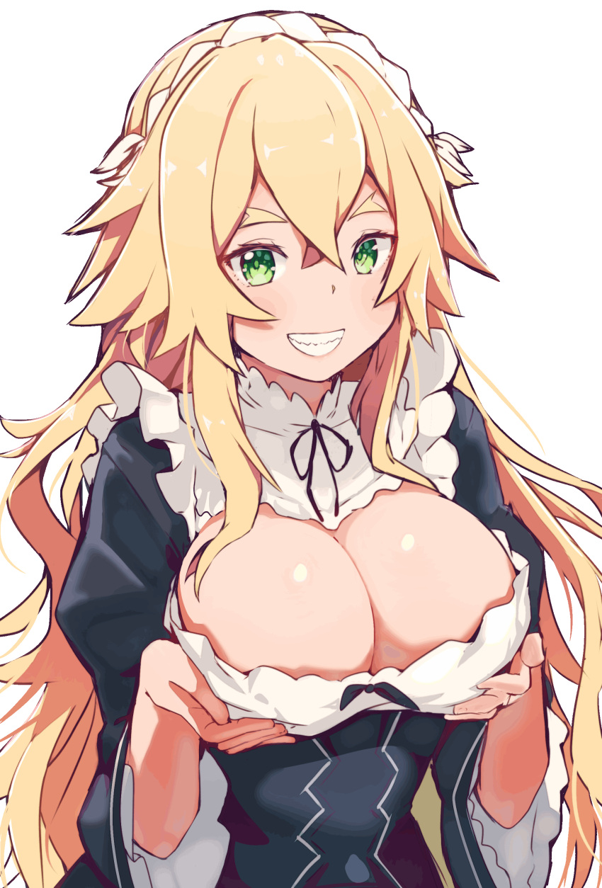 Rule 34 – big breasts blonde hair female frederica baumann light-skinned female light skin maid maid uniform re:zero kara hajimeru isekai seikatsu zerobarto | 10959758