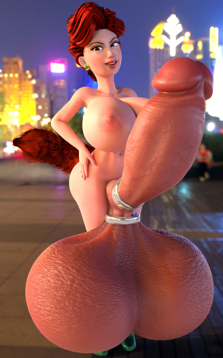 Rule 34 – 1futa 1milf 3d balls big balls big breasts big penis breasts cock ring futanari large balls large breasts milf nipples no bra no panties nude penis red hair red panda tail shocking (artist) short hair solo turning red | 10972485