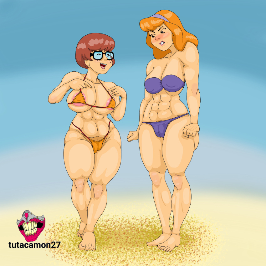 Rule 34 – 2girls abs beach beach background bikini brown hair curvaceous curvaceous figure curvaceous thighs curvy females curvy figure curvy hips daphne blake defined muscles female glasses multiple girls orange bikini orange hair purple bikini scooby-doo scooby-doo (series) shaved pussy tutacamon27 velma dinkley voluptuous voluptuous female | 10734626