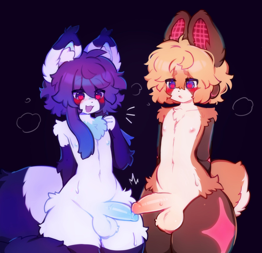 Rule 34 – absurd res anthro balls big tail blush blush lines bodily fluids breath chest tuft domestic cat duo excited felid feline felis femboy fluffy fluffy ears foreskin genital fluids genitals happy heart eyes heart symbol hi res humanoid genitalia humanoid penis katsucoffee male male/male mammal navel nipples nude open mouth open smile penis precum scut tail short tail smile sweat sweatdrop tail thick thighs touching tips tuft wide hips | 10994319