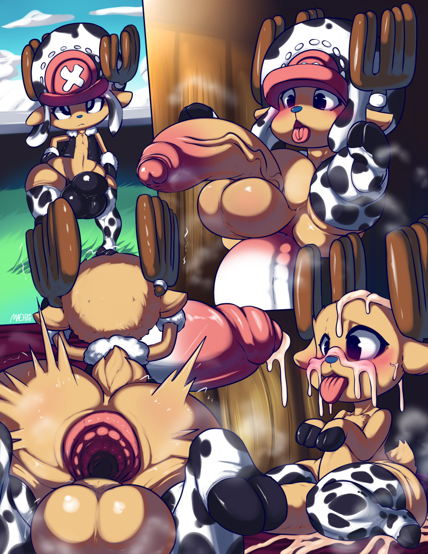 Rule 34 – absurd res anal anal sex animal print anthro anthro penetrated anus backsack balls big penis biped blush bodily fluids clothing cow print cum deer digital media (artwork) duo front view genital fluids genitals hi res huge cock humanoid genitalia humanoid penis legwear maehdoggie male male/male male penetrated male penetrating male penetrating male mammal new world deer one piece open mouth penetration penis rear view reindeer sex spread legs spreading tongue tongue out tony tony chopper vein | 11003316