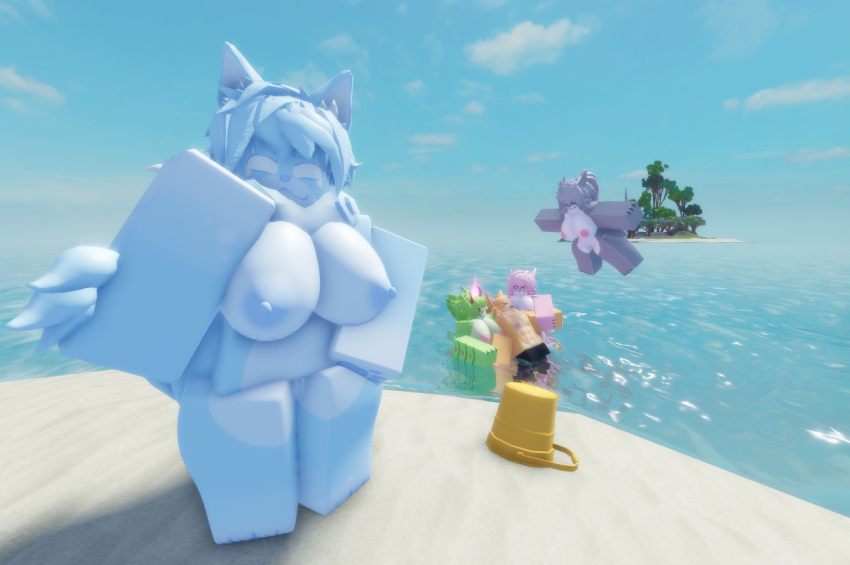 Rule 34 – 3d beach blue fur catte (kaiju paradise) female ghost fox (kaiju paradise) ghostyfox235 (artist) grabbing from behind green body grey body hair kaiju paradise kawaii shork (kaiju paradise) male orange fur pink body roblox self upload shark shork (kaiju paradise) surrounded watermelon shork (kaiju paradise) | 10925601