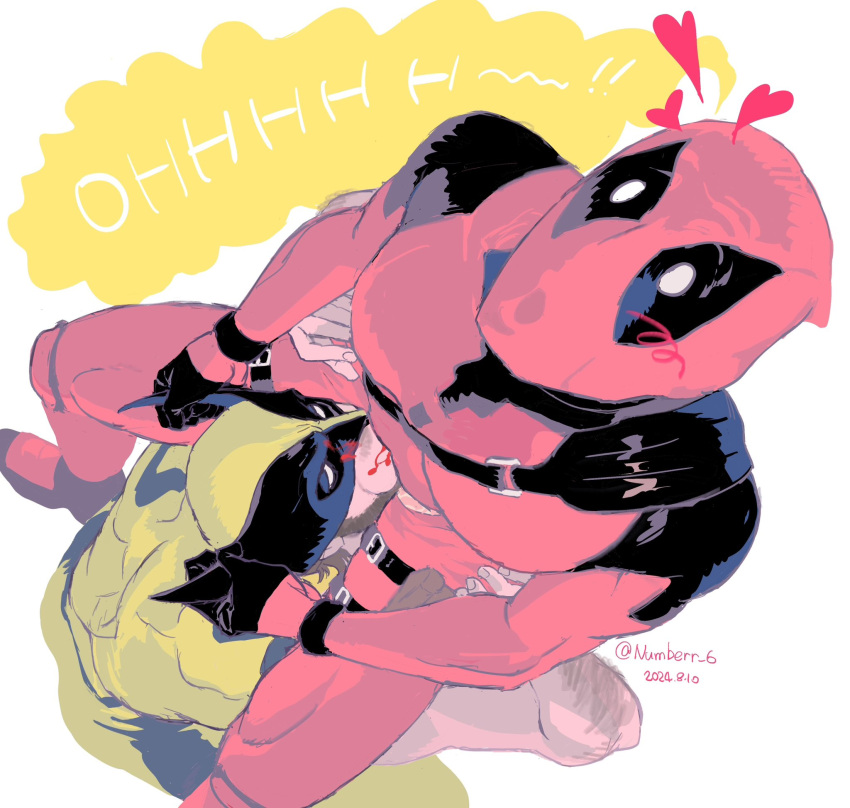 Rule 34 – 2024 2boys arm hair beard blood blush bodysuit brown hair cheek bulge dated deadpool deadpool & wolverine deadpool & wolverine (2024) deadpool (series) deepthroat english text facial hair fellatio from above hashtag-only commentary heart highres male focus marvel marvel cinematic universe marvel comics mask mature male multiple boys muscular no.6 (numberr 6) oral red bodysuit scar short hair speech bubble spoken heart twitter username two-tone bodysuit wolverine (x-men) x-men yaoi yellow bodysuit | 11009043