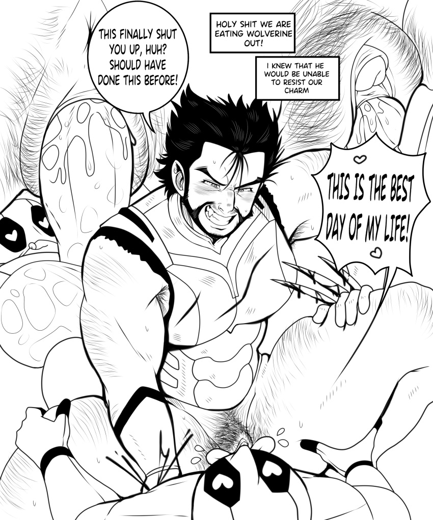 Rule 34 – 1cuntboy 2boys anus beard blush claw (weapon) clitoris cum cunnilingus cuntboy cuntboy/male deadpool deadpool & wolverine (2024) dialogue english text erection grin hairy hairy pussy heart-shaped pupils licking lips licking puss logan (x-men) looking at another marvel marvel comics mask monochrome muscular male niusesabe oral pectorals penis pussy scar sex short hair speech bubble spread legs superhero costume teeth thick thighs tongue out vaginal penetration wade wilson wolverine (x-men) x-men yaoi | 11251258