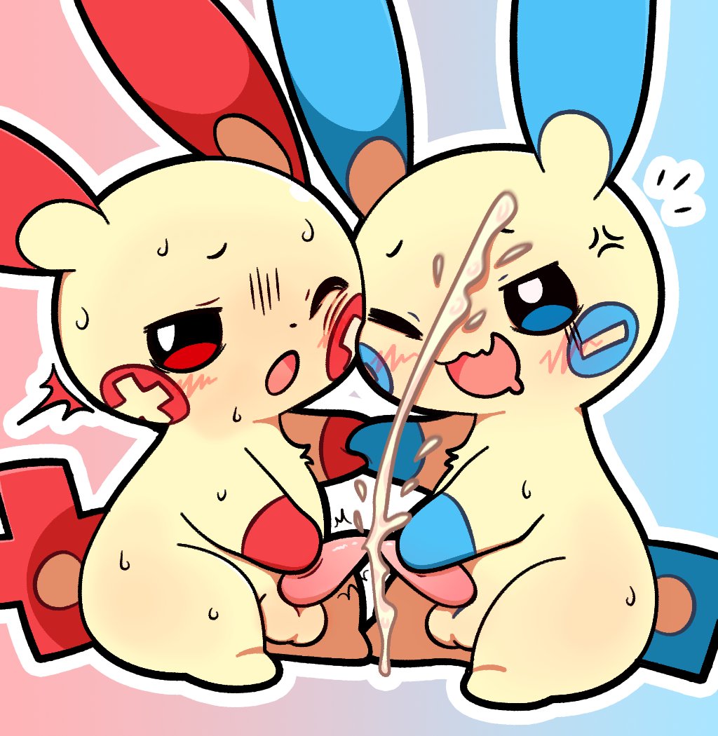 Rule 34 – 2024 anthro anthro on anthro balls black eyes blue body blue ears blue eyes blue fur blue tail blush bodily fluids cum cum on another cum on face cumshot duo ejaculation erection facial markings featureless feet featureless hands feet fur generation 3 pokemon genital fluids genitals gradient background group masturbation hand holding head markings interspecies male male/male male anthro mammal markings masturbation minun multicolored body multicolored ears multicolored eyes multicolored fur nintendo nuzzling one eye closed open mouth orgasm orgasm face outline penile penile masturbation penis pink penis pink tongue plumflavor plusle pokemon pokemon (species) precum red body red ears red eyes red fur red tail rodent semi-anthro shaking simple background sitting sweat tail tan balls tan body tan ears tan fur tapering penis throbbing throbbing penis tongue touching tips trembling two tone body two tone ears two tone fur vein white outline | 11775525
