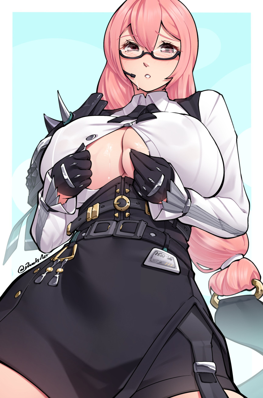 Rule 34 – 1girls 2024 2d big breasts button down shirt cleavage cleavage window clothed clothing color dracksart eyebrows visible through hair eyewear female female only glasses gloves hand on breast hi res large breasts light-skinned female light skin long hair low-angle view nipple bulge open clothes open shirt pink hair presenting presenting breasts solo solo female squish sweat sweatdrop sweaty sweaty breasts tsukishiro yanagi viewed from below zenless zone zero | 11783725