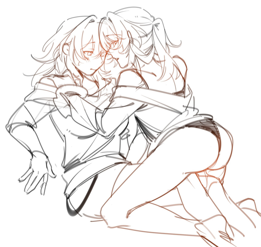 Rule 34 – 2girls blush bra chinese commentary closed mouth commentary request greyscale highres honkai: star rail honkai (series) implied fingering kafka (honkai: star rail) long hair looking at another monochrome multiple girls off shoulder panties parted lips ponytail pussy juice shirt shorts smile spot color stelle (honkai: star rail) straddling trailblazer (honkai: star rail) underwear yuri zheziiii | 11749118