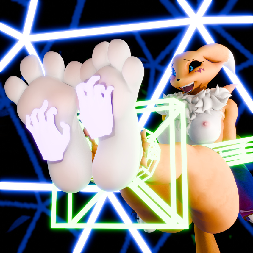 Rule 34 – 3d (artwork) 4 toes anthro bandai namco black sclera blush body blush bondage bound breasts canid canine digimon digimon (species) digital media (artwork) disembodied hand ears down energy bindings feet female foot blush foot focus fox hi res hindpaw mammal neck tuft nipples nude paws pivoted ears renamon soles solo thick thighs tickle torture tickling tickling feet toes tuft twintails3d | 11762919