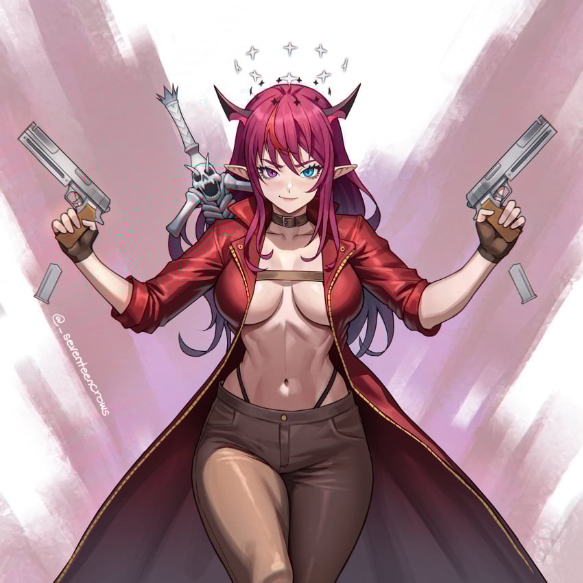 Rule 34 – >:) + + 1girls artist name big breasts black panties blue eyes blush breast strap breasts breasts apart buckle coat collar cosplay cowboy shot dante (devil may cry) devil may cry devil may cry 3 double halo dual wielding female fingerless gloves gloves grin gun halo handgun heterochromia highleg highleg panties highres holding holding gun holding weapon hololive hololive english hololive english -promise- horns irys lapels large breasts leather collar long coat long hair looking at viewer magazine (weapon) navel no bra open clothes open coat panties pants panty straps pointy ears purple eyes purple hair red hair seventeencrows shirtless sidelocks signature skull sleeves past elbows smile smug solo streaked hair string panties sword toned trigger discipline underwear v-shaped eyebrows virtual youtuber weapon | 11755218