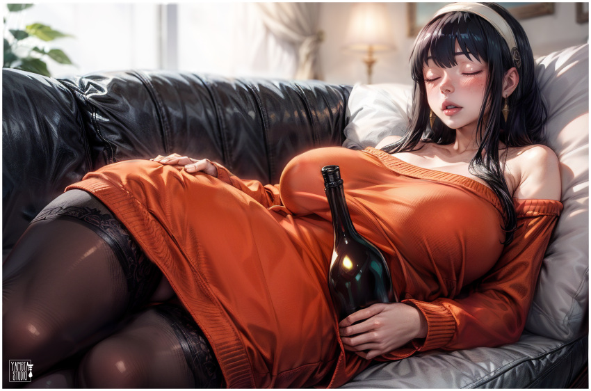Rule 34 – 1girls ai generated bewitching thighs big breasts black hair breasts busty cleavage closed eyes cute cute face drunk earrings fanart female female high resolution highres jewelry kawaii large breasts living room long hair mommy mother on back on couch sleeping sleepy spy x family stable diffusion sweater thorn princess wife yametastudio yor briar | 11777596