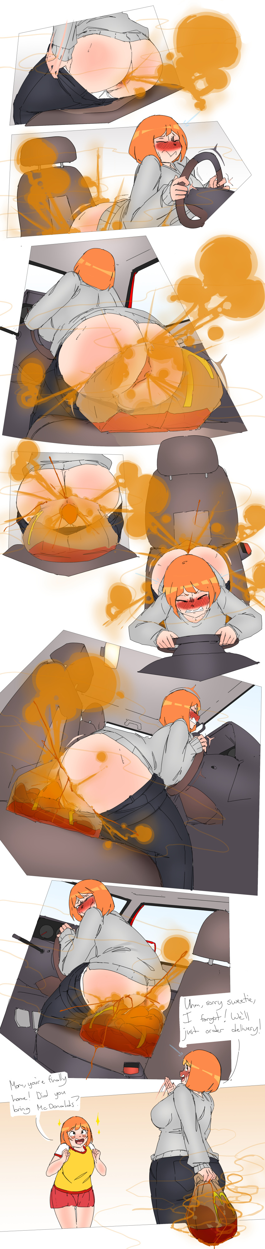 Rule 34 – blush car drive thru embarrassed lazei mcdonald’s orange hair scat shit shitting yoru mac | 11698167