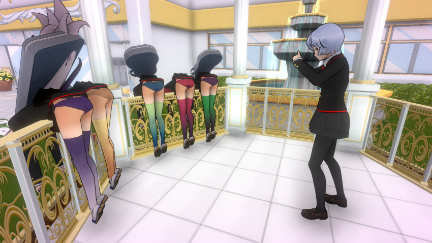 Rule 34 – 3d 6girls ass beshi takamine black footwear black pantyhose black shoes black skirt black thighhighs black vest blue hair blue panties blue thighhighs dora tamamoto flowers footwear fountain game cg gita yamahato glass gradient thighhighs grass green thighhighs holding holding phone instrument case kiba kawaito layered clothing lee chris locker long hair long sleeves mixed hair color miyuji shan multicolored thighhighs multiple girls orange panties orange thighhighs outdoors panties pantyhose pantyshot plant purple panties purple thighhighs red panties red thighhighs school uniform shoe locker shoes short hair silver hair skirt skirt lift sliver blue hair thighhighs underwear vest water white footwear white hair white shoes white thighhighs windows yandere simulator yellow thighhighs | 11812979