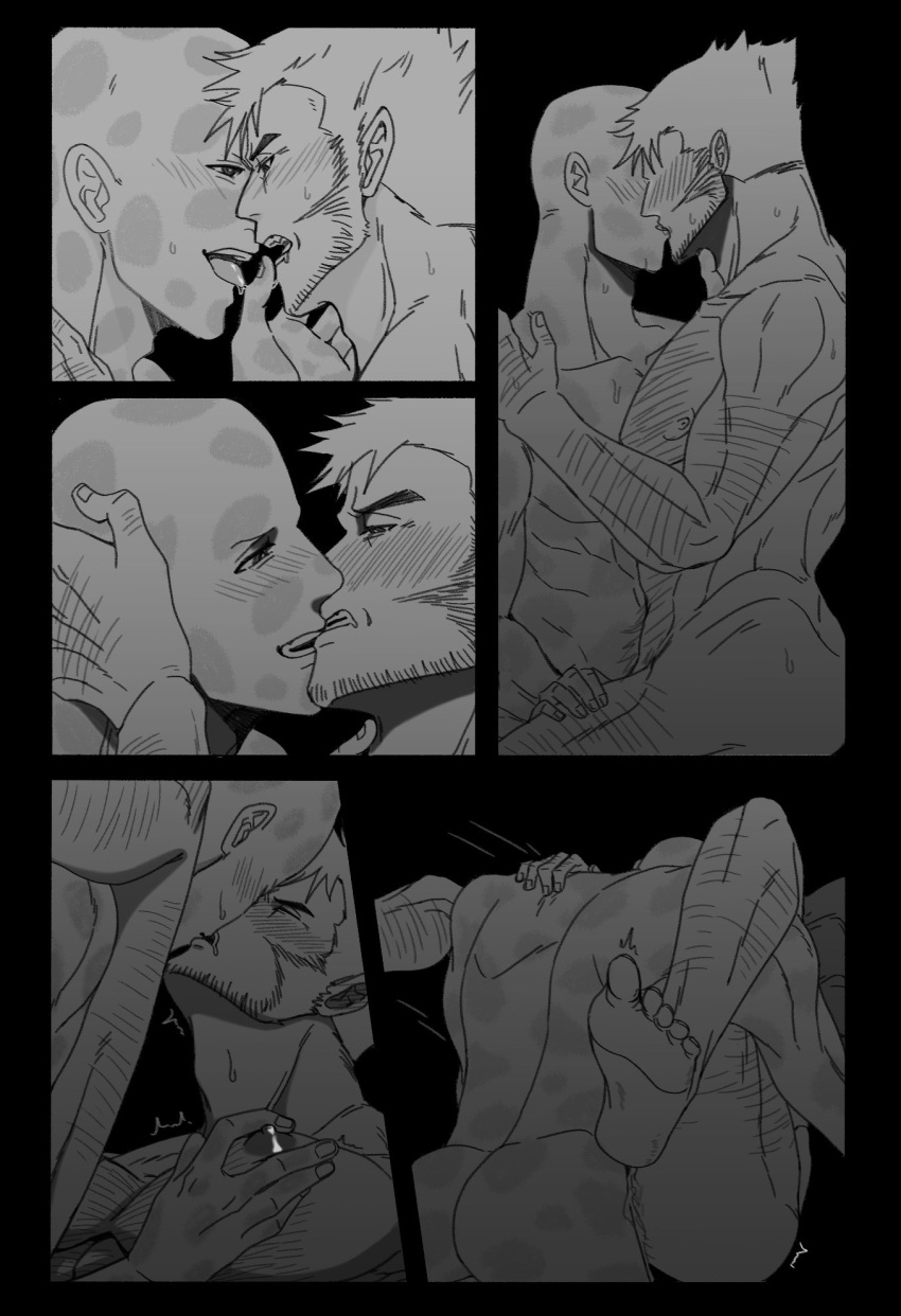 Rule 34 – 2boys ass bald beard blush deadpool feet french kiss gay hairy hairy male kissing large pectorals leg hair logan (x-men) male/male marvel muscular male nipples nude scars all over sex short hair siyi1996 spread legs wade wilson wolverine (x-men) x-men yaoi | 11731916