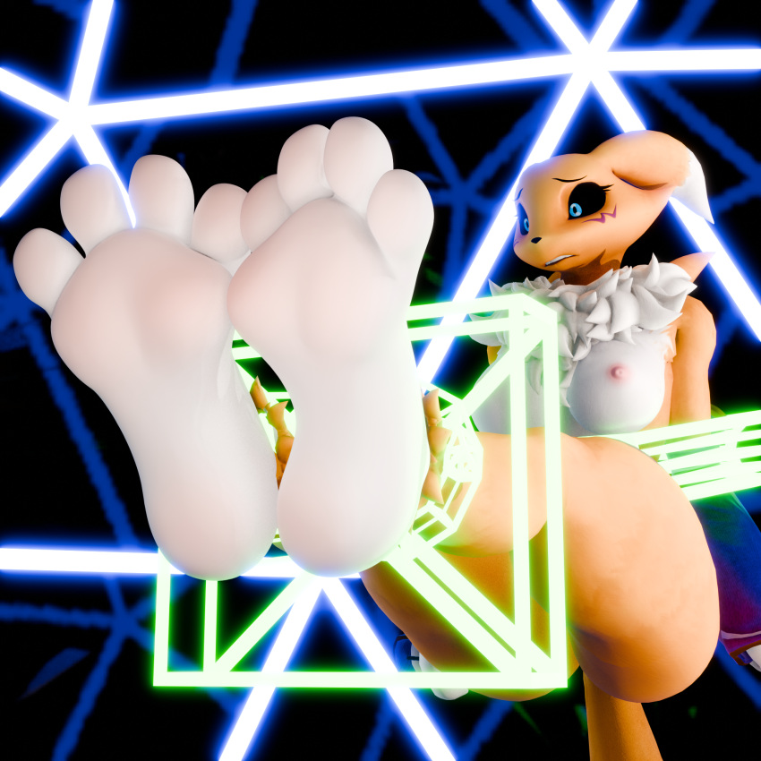 Rule 34 – 3d (artwork) 4 toes anthro bandai namco black sclera blush body blush bondage bound breasts canid canine digimon digimon (species) digital media (artwork) ears down energy bindings feet female foot blush foot focus fox hi res hindpaw mammal neck tuft nipples nude paws pivoted ears renamon soles solo thick thighs toes tuft twintails3d | 11762912