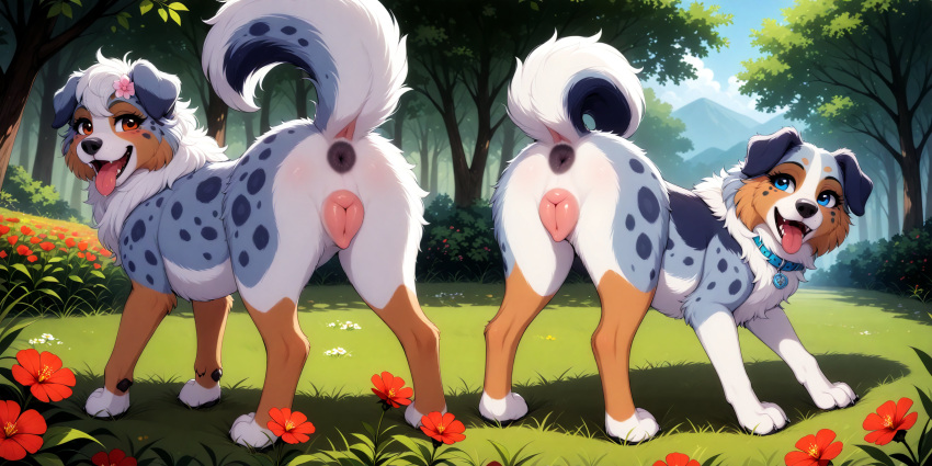 Rule 34 – accessory ai generated amber eyes animal genitalia animal pussy anus ass australian shepherd big eyes black anus black nose blp blue eyes blue sky canid canine canine pussy canis cheek tuft cloud collar collar tag cute fangs day detailed detailed background detailed fur domestic dog duo eyebrows eyelashes facial tuft female feral floppy ears flower flower in hair forest fur genitals glistening glistening eyes glistening genitalia grass grey body grey fur hair hair accessory happy herding dog hi res light mammal mountains multicolored body multicolored fur open mouth open smile outside pastoral dog paws perineum pink pussy pink tongue plant plump labia pussy quadruped raised tail sheepdog shrub sky smile spots spotted body spotted fur standing sunlight tan body tan fur tongue tongue out tree tuft white body white fur white hair white perineum wide hips wide stance | 11769237