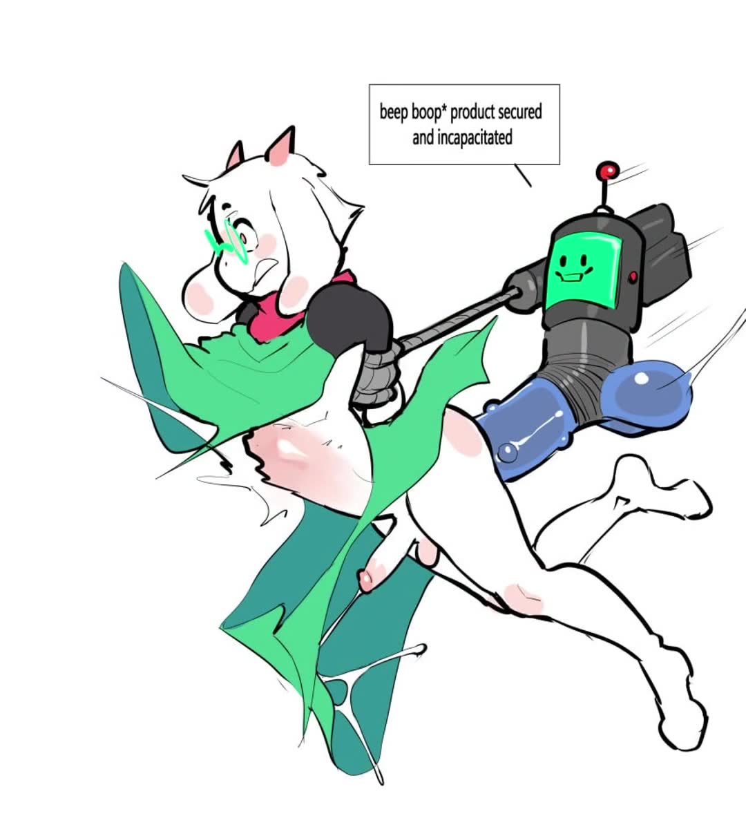 Rule34 – anal anal_sex anthro balls bodily_fluids bondage bound bovid caprine captured clothing cum cum_while_penetrated defeated defeated_hero dialogue drone duo ejaculation enslaved eyewear forced genital_fluids genitals glasses goat horn kidnapping kinkykong large_insertion machine machine_bondage machine_penetrating male male/male male_penetrated mammal penetration peril restrained restraints robot sex sex_toy steel_wire stomach_bulge submissive tophat_turtle torn_clothing undertale_(series) video white_body