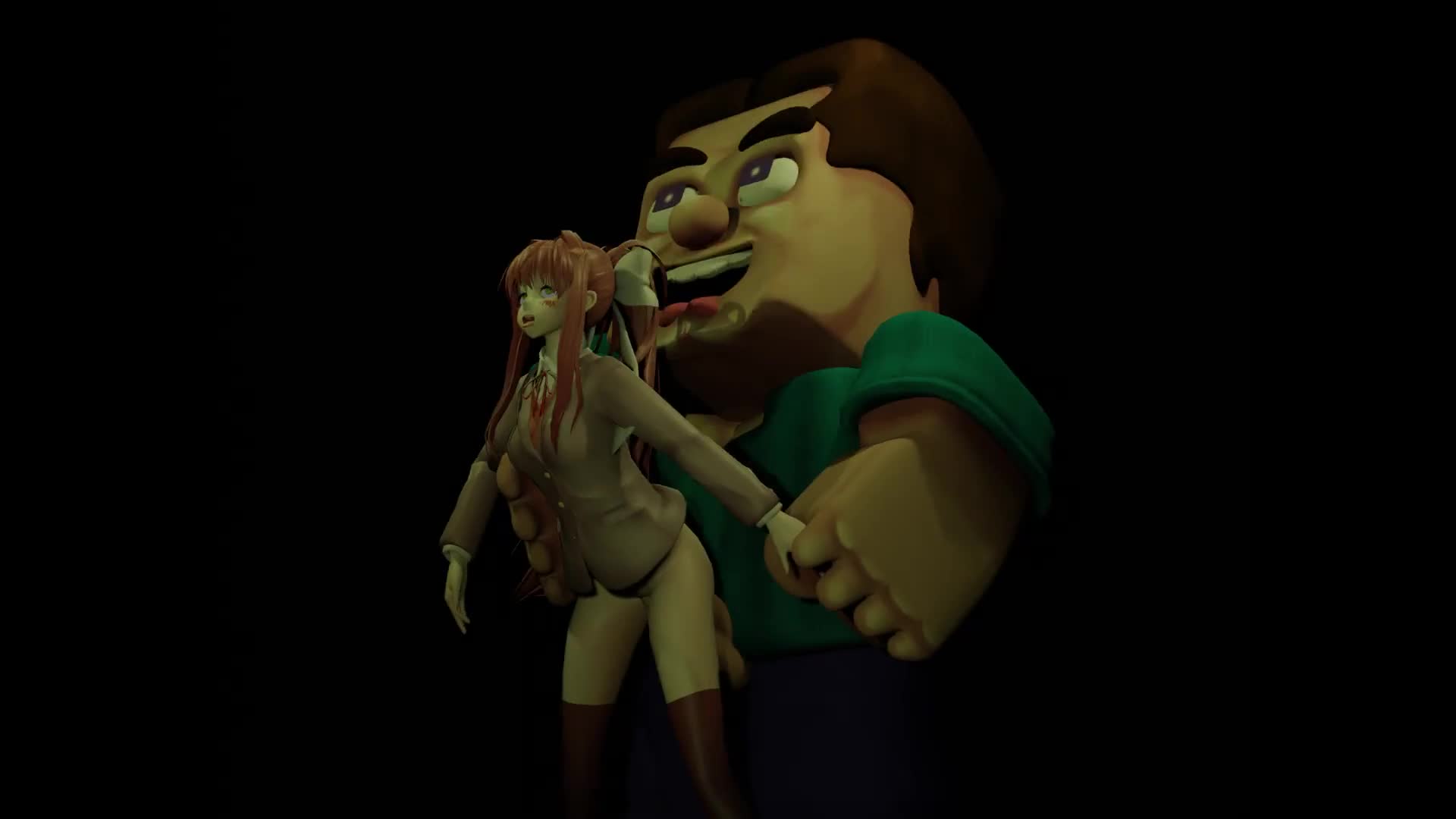 Rule34 – blue_eyes brown_hair cum cum_in_pussy cum_inside doggy_style female green_eyes human human_only light-skinned_female light-skinned_male light_skin male male/female sex ugly_man vaginal_penetration video