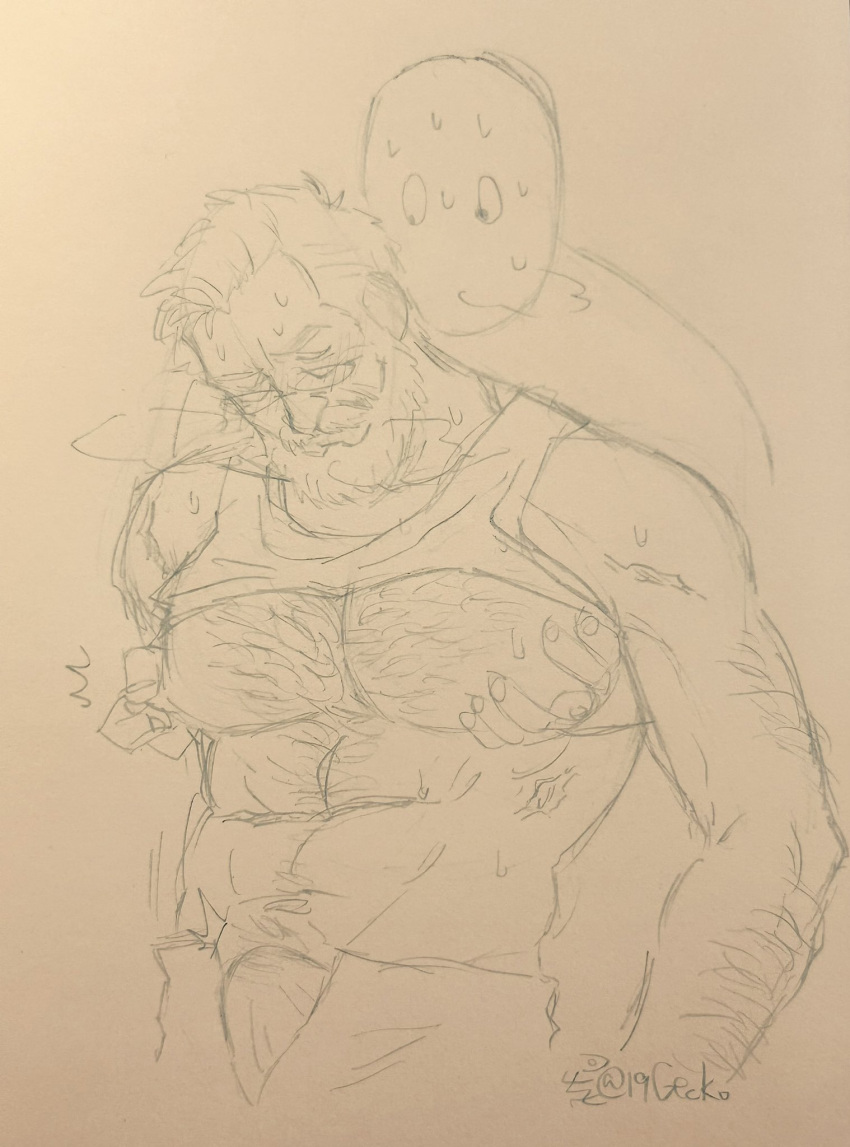 Rule 34 – 19gecko 2boys abs anon arm hair blush bulge chest hair erection under clothes full beard gay glasses james howlett large pectorals logan (x-men) male male only male underwear marvel muscular male nipple tweak nipples old man pectoral grab pectorals short hair solo focus sweatdrop wolverine (x-men) x-men yaoi | 12023026