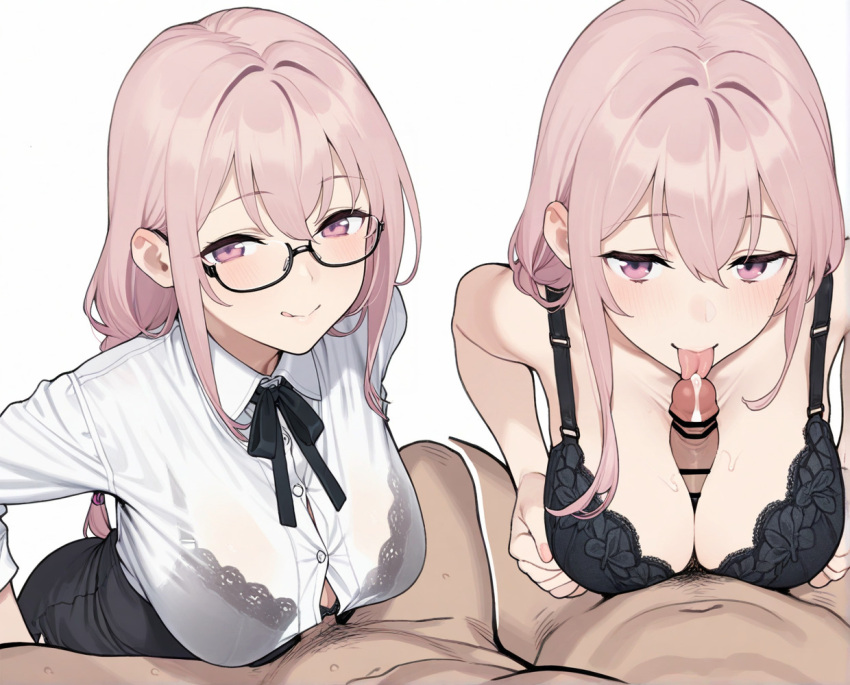 Rule 34 – 1girls ai generated blush bra bra visible through clothes breasts busty cum female glasses hands-free paizuri hoyoverse huge breasts milf mommy naughty smile niratamatarin paizuri paizuri lead by female paizuri under clothes penis penis between breasts pink eyes pink hair see-through see-through clothing tsukishiro yanagi zenless zone zero | 12058239