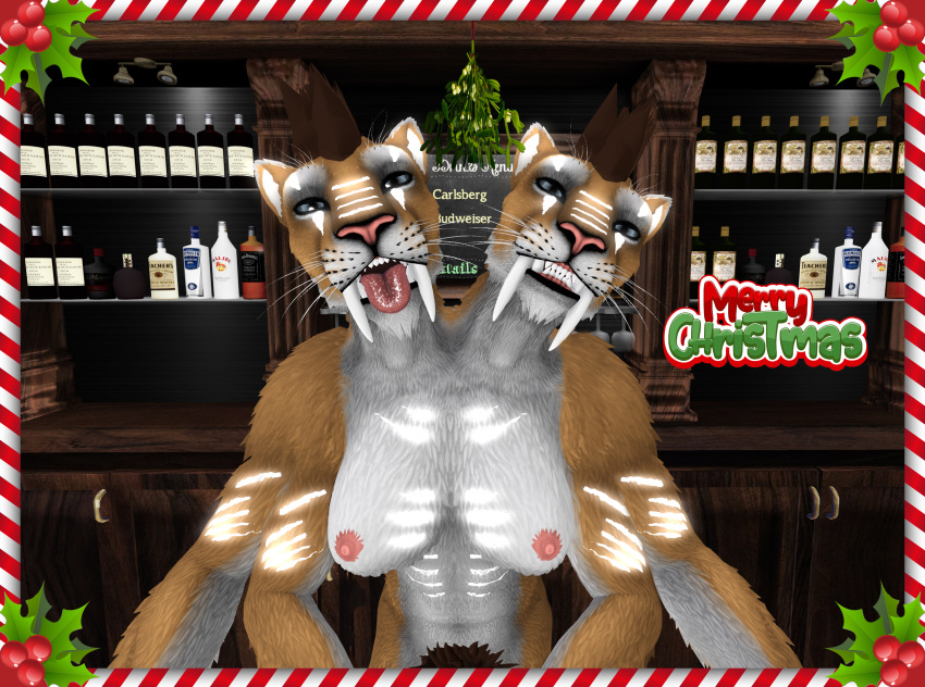 Rule 34 – 2 heads amani the shaman breasts christmas fangs feline female lioness misteltoe mistletoe naked nipples open mouth pubes pubic hair saberteeth sabertooth second life siamese twins teeth tongue out tradition x-mas | 12086813