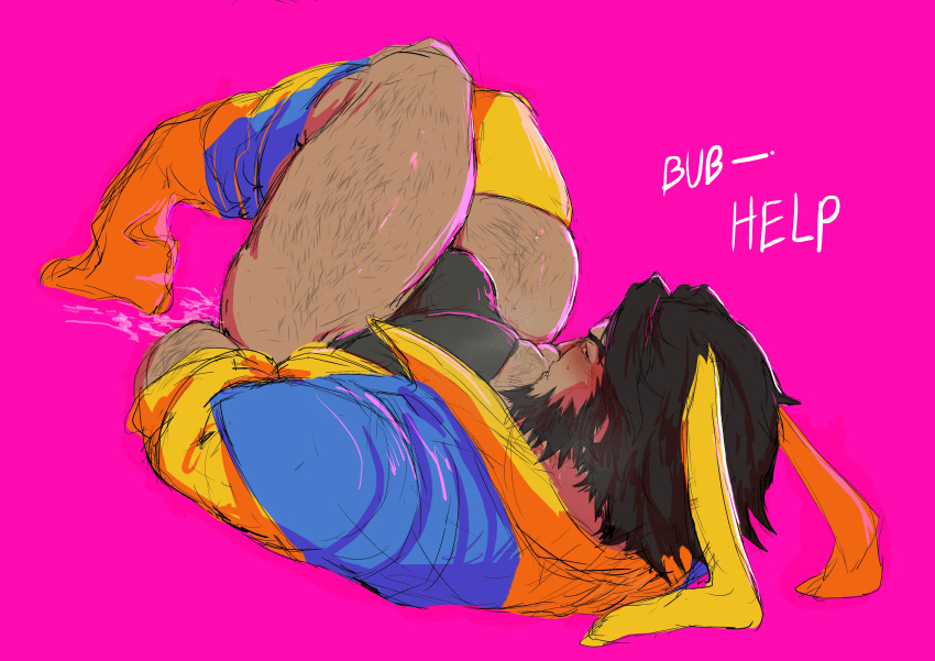 Rule 34 – adapted costume baimonbluewhale black hair blush cropped jacket english text genital fluids hairy james howlett large pectorals leg hair logan (x-men) looking at viewer lying medium hair muscular male rabbit ears solo thick thighs thighhighs thighs two-tone jacket undressing wolverine (marvel rivals) wolverine (x-men) x-men | 12137299