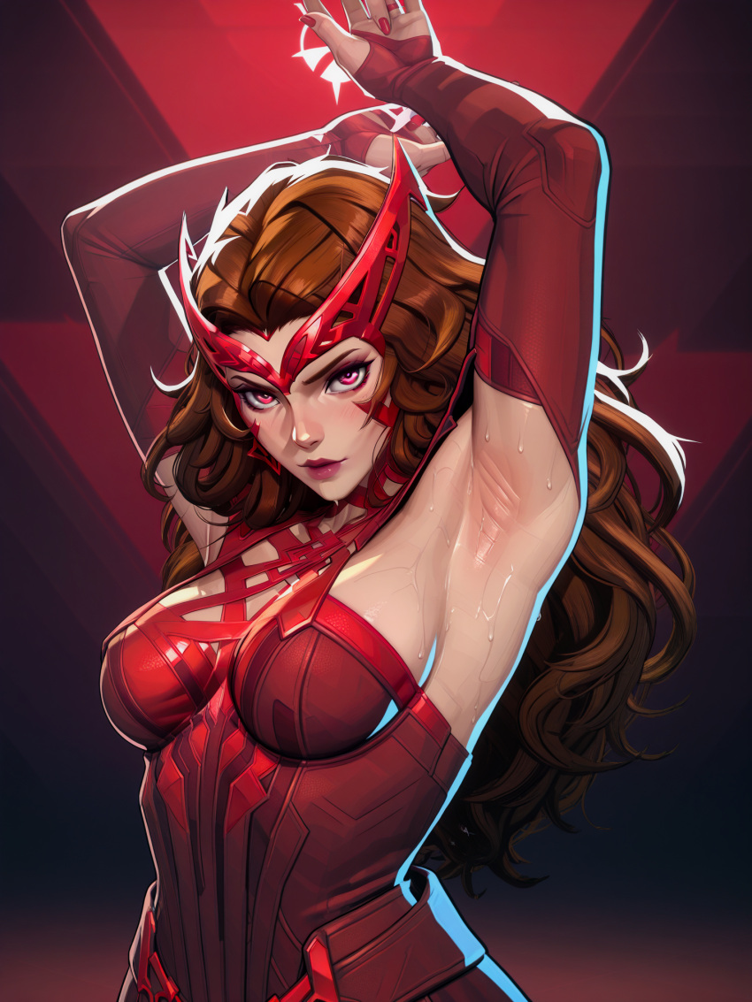 Rule 34 – ai-created ai generated armpit pose armpit pussy armpit sex invitation armpits arms behind head arms up bangs bare shoulders bodysuit breasts brown hair closed mouth clothing deep armpits detached sleeves dress female female only high resolution large breasts lips long hair looking at viewer makeup marvel comics marvel rivals medium breasts nail polish one arm up parted lips pink eyes presenting armpit red dress scarlet witch sexy armpits shiny shiny hair sleeveless smooth armpits solo sweat upper body waist up wanda maximoff xsfmworks | 12095487