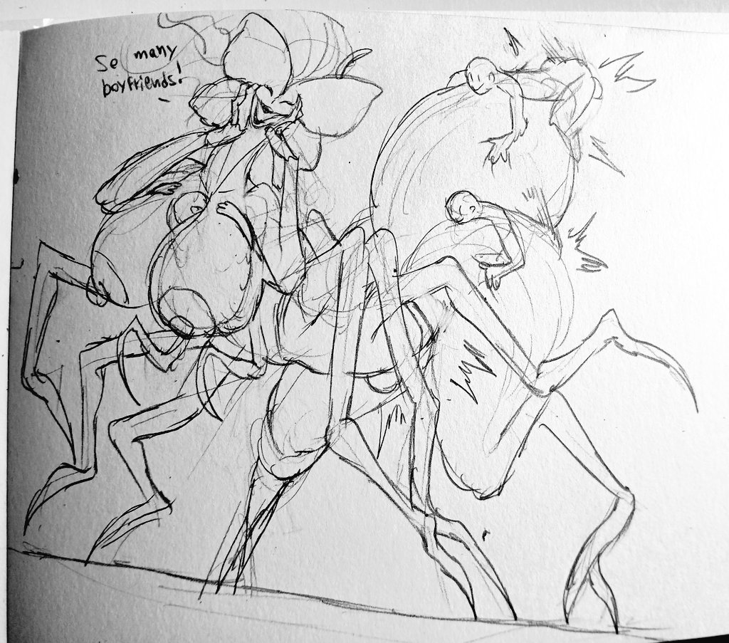 Rule 34 – 1girl arthropod abdomen arthropod limbs drawing happy sex huge breasts larger female multiple males sex size difference smaller male the puppeteer (zeblackballd) threesome ze blackball.d zeblackballd (artist) | 12167427