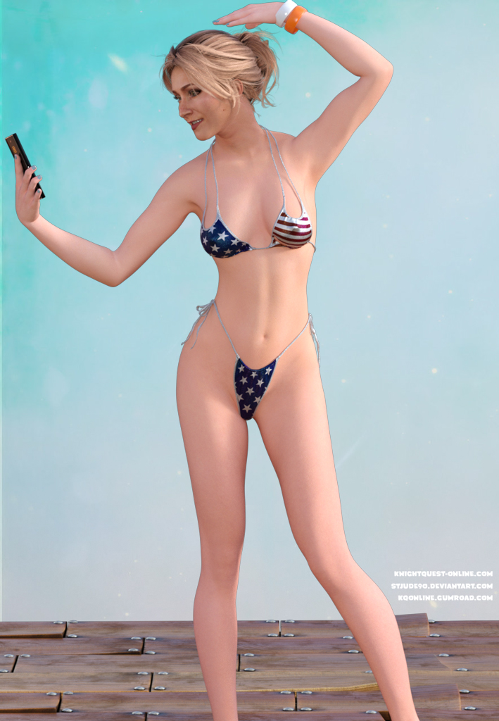 Rule 34 – 1girls 3d bikini blonde hair flag bikini samantha giddings stjude90 swimsuit until dawn | 12385615
