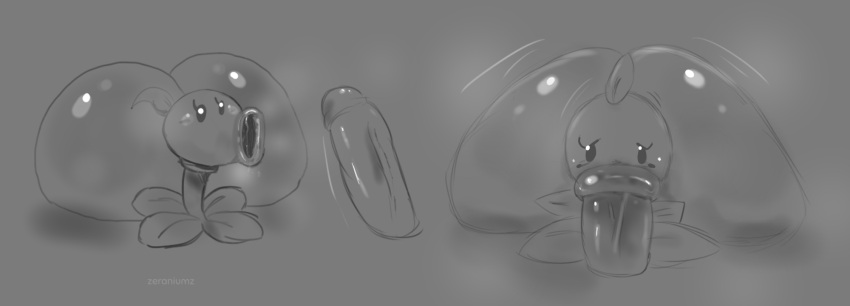 Rule 34 – ambiguous gender ambiguous species blowjob huge ass monochrome peashooter peashooter (pvz) plant plants vs zombies pvz tagme zeraniumz | 12364309