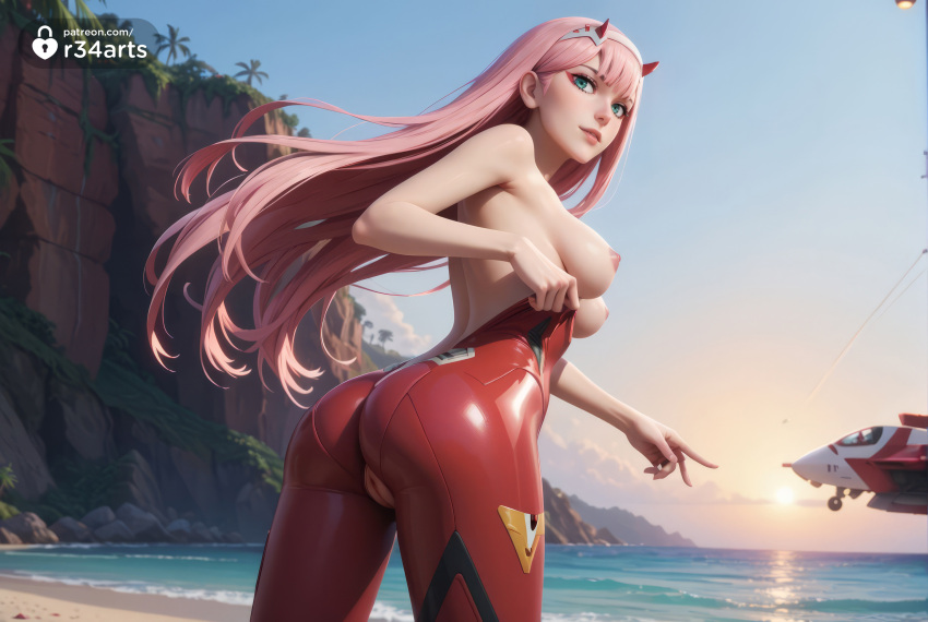 Rule 34 – , 1girls ai generated aqua eyes ass beach bodysuit breasts cowboy shot darling in the franxx day from behind green eyes hairband hi res horns lips long hair looking at viewer looking back makeup medium breasts nipples ocean outdoors pilot suit pink hair pussy r34arts red bodysuit sand science fiction shiny clothes skin tight sky smile solo standing straight hair sun uncensored undressing very long hair water white hairband zero two (darling in the franxx) | 12432948