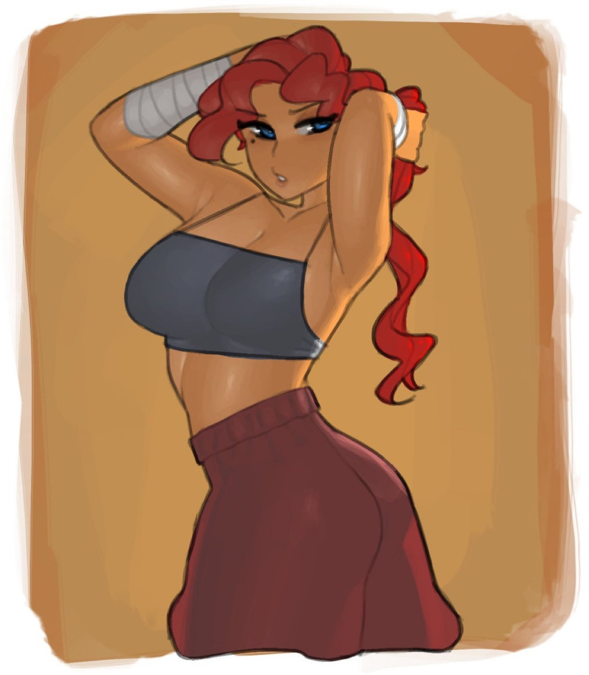 Rule 34 – 1girl 1girls curvy curvy female erica (rayschera) female female focus female only oc original original character ponytail rayschera red hair redhead female solo solo female solo focus tan body tan skin tank top transparent clothing voluptuous voluptuous female wrappings wraps | 12174265