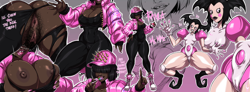 Rule 34 – 16:9 2girls absurd res anthro anus areolae ass black hair black lipstick bodysuit breasts cameltoe cap dark-skinned female dark skin dialogue english text female female only freckles freckles on chest generation 1 pokemon grabbing own breasts hair between eyes hairy anus hairy pussy human jacket lollipop mr. mime nintendo nipples pink lipstick pink nail polish pokegirl pokemon pokemon (species) pokemon trainer pubic hair pussy sharp teeth smile text thick thighs torn clothes turtlechan twerking wide hips widescreen | 12337609