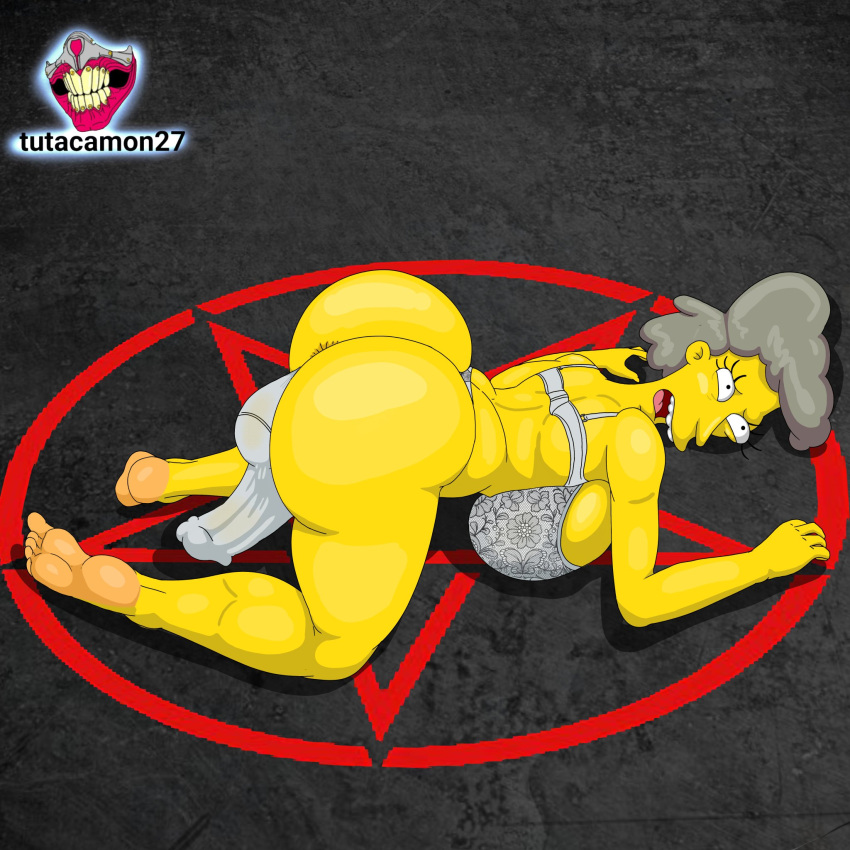Rule 34 – 1futa backsack big ass big breasts bulgue futanari gray hair helen lovejoy lencerie lingerie rape ritual sacrifice ritual sex satanic scary face the simpsons thong tutacamon27 white panties white underwear yellow body | 12221466