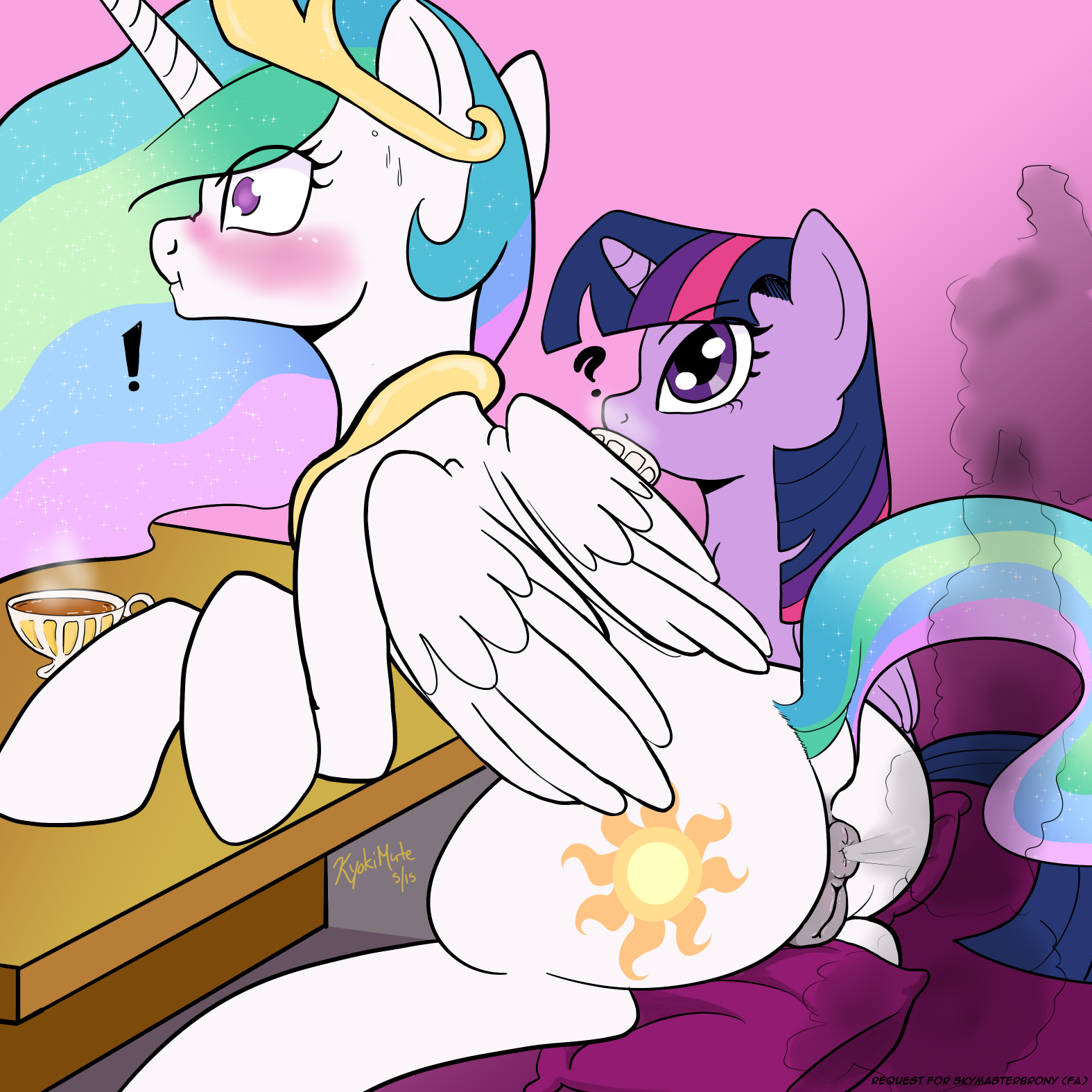 Rule34 – accidental_fart alicorn animal anus ass duo equine fart fart_fetish horn mammal public public_fart pussy wings