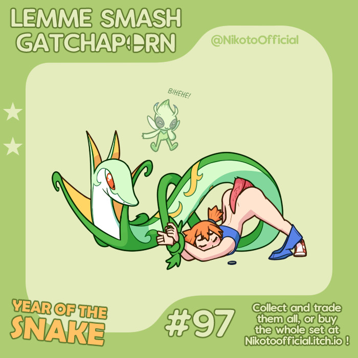 Rule 34 – animal genitalia bent over celebi female game freak human kasumi (pokemon) male nikoto all-stars smashing nintendo penis pokemon pokemon (species) pokephilia restrained serperior sex year of the snake | 12475070