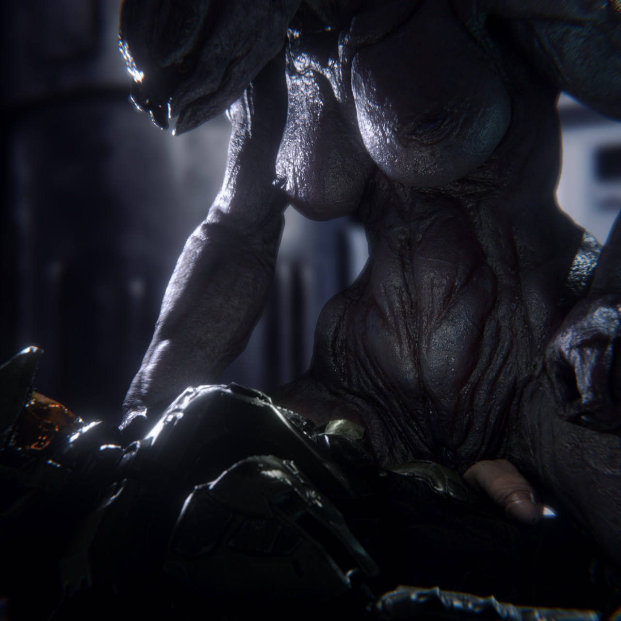 Rule34 – alien anthro areola armor belly big_breasts big_penis breasts duo erection female female_on_top genitals headgear helmet human larger_female male male/female mammal nipples nude on_top penis pussy size_difference thick_penis trenshyva unavailable_at_source wide_hips xbox_game_studios